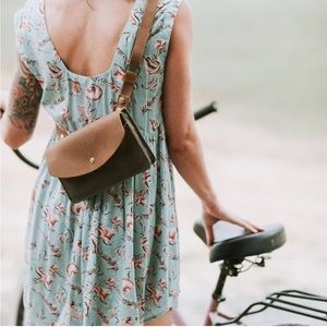 New! Kelly Moore Full-Grain Leather Waxed Canvas Crossbody Wallet Belt Bag